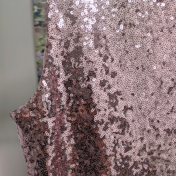 Beautiful Rose Gold Sequins Sparkly Dress - Picture 10 of 16